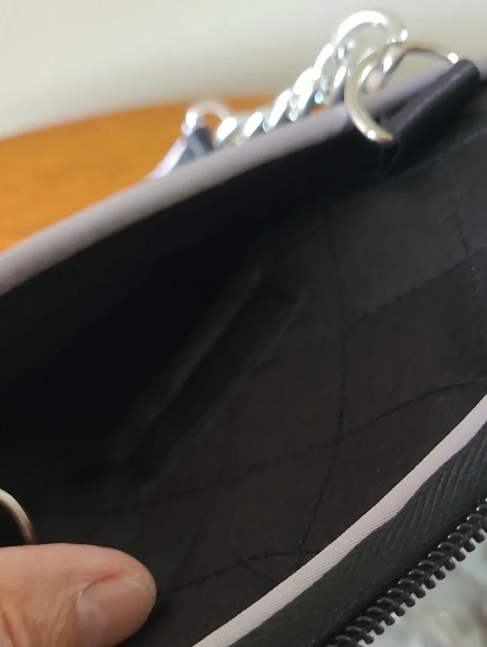 Quilted Black and Silver Top-Handle Organizer